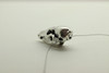 Dog Skull, Double Sided, 30x13x13mm, Antique Silver Plated Metal Alloy, 3 PCS