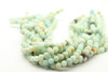 8mm Amazonite, Matte, Blue Mix, Natural, Smooth Round