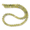 6mm Jade, Green Nephrite, Matte, Smooth Round
