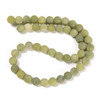 8mm Jade, Green Nephrite, Matte, Smooth Round