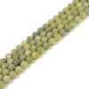 8mm Jade, Green Nephrite, Matte, Smooth Round