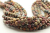 8mm Red Creek Jasper, Matte, Natural, Smooth Round