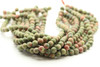 8mm Unakite, Matte, Natural, Smooth Round