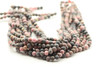6mm Rhodonite, Black Stripe, Matte, Natural, Smooth Round