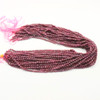 Ruby, Natural, Faceted Round, One 3mm Strand