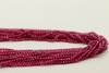 Ruby, Lab Created, Faceted Round, 3mm, One Strand