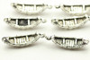 Canoe, Double Sided, 24.4x7x3mm, Antique Silver Plated (Metal Alloy), approx 7 per bag