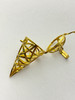 Cage, Cone, Filigree, Antique Gold Plated Metal Alloy, Pendant 37x20mm