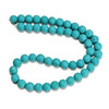 Lava, Turquoise, Round, Dyed, One 8mm Strand