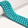 Lava, Turquoise, Round, Dyed, 8mm