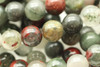 Bloodstone, Red, Natural, Smooth Round, 8mm, One Strand