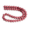 8mm Rhodonite, Pink, Natural, Smooth Round