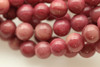6mm Rhodonite, Pink, Natural, Smooth Round