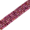 Ruby, Natural, Faceted Rondelle, 3x7mm