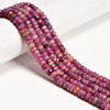 Ruby, Natural, Faceted Rondelle, 3x7mm