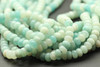 Amazonite, Natural, Smooth Rondelle, One 8x5mm strand