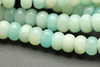 Amazonite, Natural, Smooth Rondelle, One 8x5mm strand