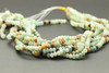 Amazonite, Mix, Natural, Smooth Rondelle, One 6x4mm strand