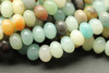 Amazonite, Mix, Natural, Smooth Rondelle, One 6x4mm strand