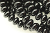 Onyx, Black, Dyed, Smooth Rondelle, One 8x5mm Strand