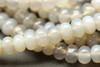 6x4mm, Grey Agate, Natural, Smooth Rondelle