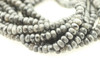 Labradorite, Black (Larvikite), Smooth Rondelle, 6x4mm