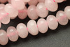 Rose Quartz, Enhanced, Smooth Rondelle, 6x4mm