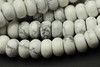 Howlite, Smooth Rondelle, 8x5mm