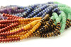 Chakra, Mixed Stone, Natural & Heated, Smooth Rondelle, 8x5mm Strand