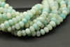 Amazonite, Natural, Faceted Rondelle, 6x4mm, One Strand