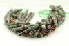 Blood Stone, Natural, Faceted Rondelle, 8x5mm, One Strand