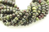 Dragon Blood, Jasper, Natural, Faceted Rondelle, 6x4mm, One Strand