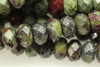 Dragon Blood, Jasper, Natural, Faceted Rondelle, 8x5mm, One Strand