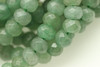 Aventurine, Green, Quartz, Natural, Faceted Rondelle, 6x4mm, One Strand