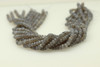 Grey Agate, Natural, Faceted Rondelle, 6x4mm, One Strand