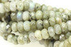 Labradorite, Natural, Faceted Rondelle, 6x4mm, One Strand