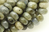 Labradorite, Natural, Faceted Rondelle, 8x5mm, One Strand