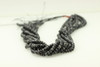 Labradorite, Black (Larvikite), Natural, Faceted Rondelle, 6x4mm, One Strand