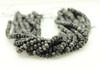 Labradorite, Black (Larvikite), Natural, Faceted Rondelle, 8x5mm, One Strand