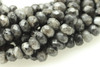 Labradorite, Black (Larvikite), Natural, Faceted Rondelle, 8x5mm, One Strand