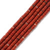Red Jasper, Rondelle Disk, One 6x2mm Strand