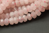 Rose Quartz, Enhanced, Faceted Rondelle, 8x5mm, One Strand
