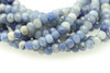 Aventurine, Blue, Quartz, Natural, Faceted Rondelle, 6x4mm, One Strand