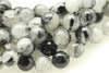 Rutilated Quartz, Black, Natural Smooth Round Beads, 10mm