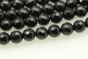 Onyx, Black, Dyed, Faceted Round, 6mm