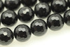 Onyx, Black, Dyed, Faceted Round, 10mm