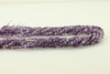 Amethyst, Chevron, Natural, Faceted Round, 4mm Strand