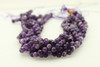 Amethyst, Chevron, Natural, Faceted Round, 8mm