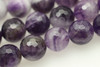 Amethyst, Chevron, Natural, Faceted Round, 10mm
