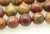 10mm, Red Creek Jasper, Natural, Faceted Round